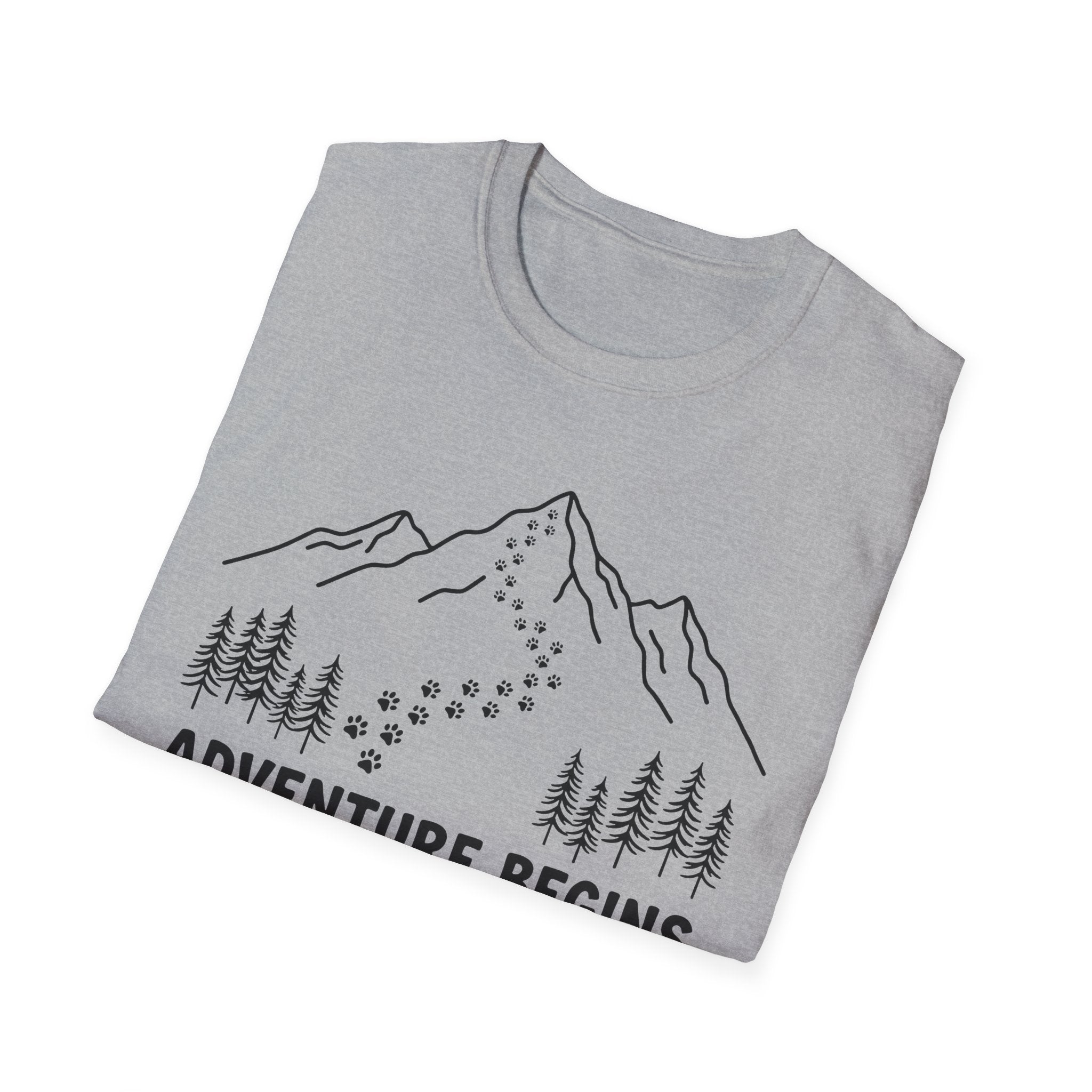 Adventure Begins With A Bark Graphic Tee