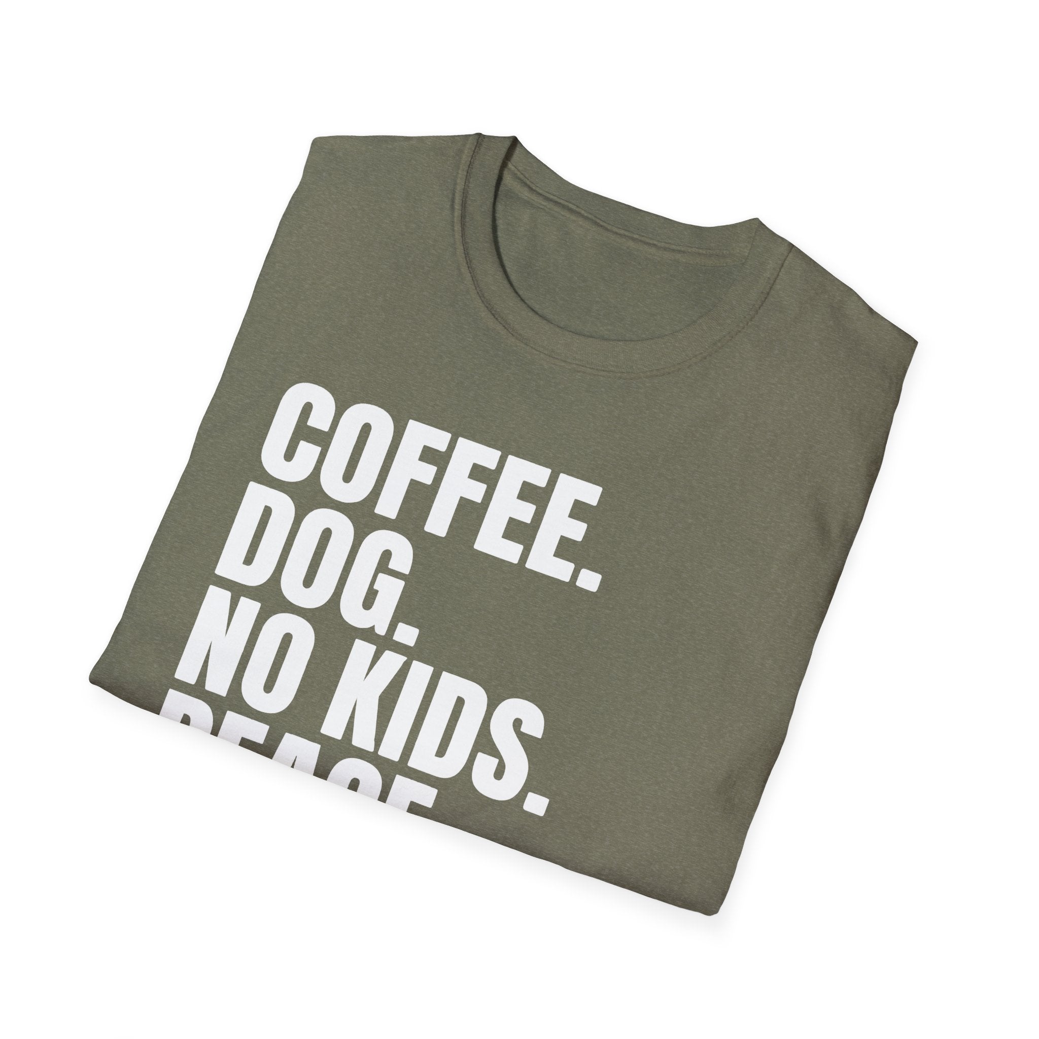 Coffee Dog No Kids Peace Graphic Tee