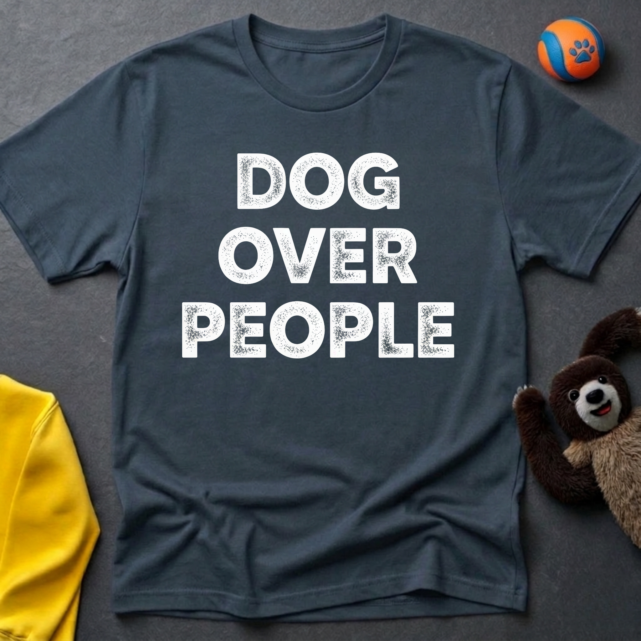 Dog Over People Stencil T-shirt