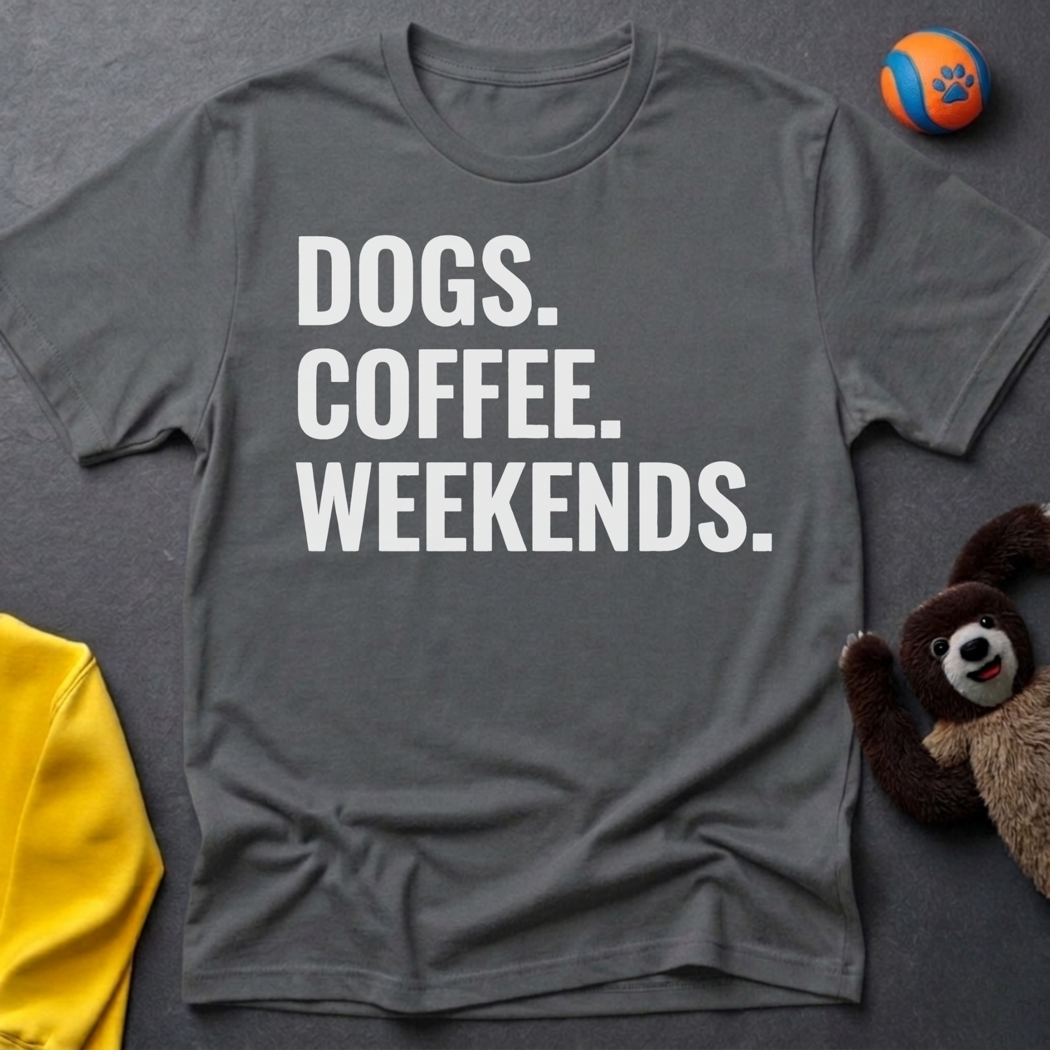 Dogs. Coffee. Weekends. T-shirt