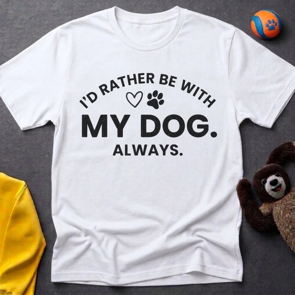 I'd Rather Be With My Dog. Always. T-Shirt