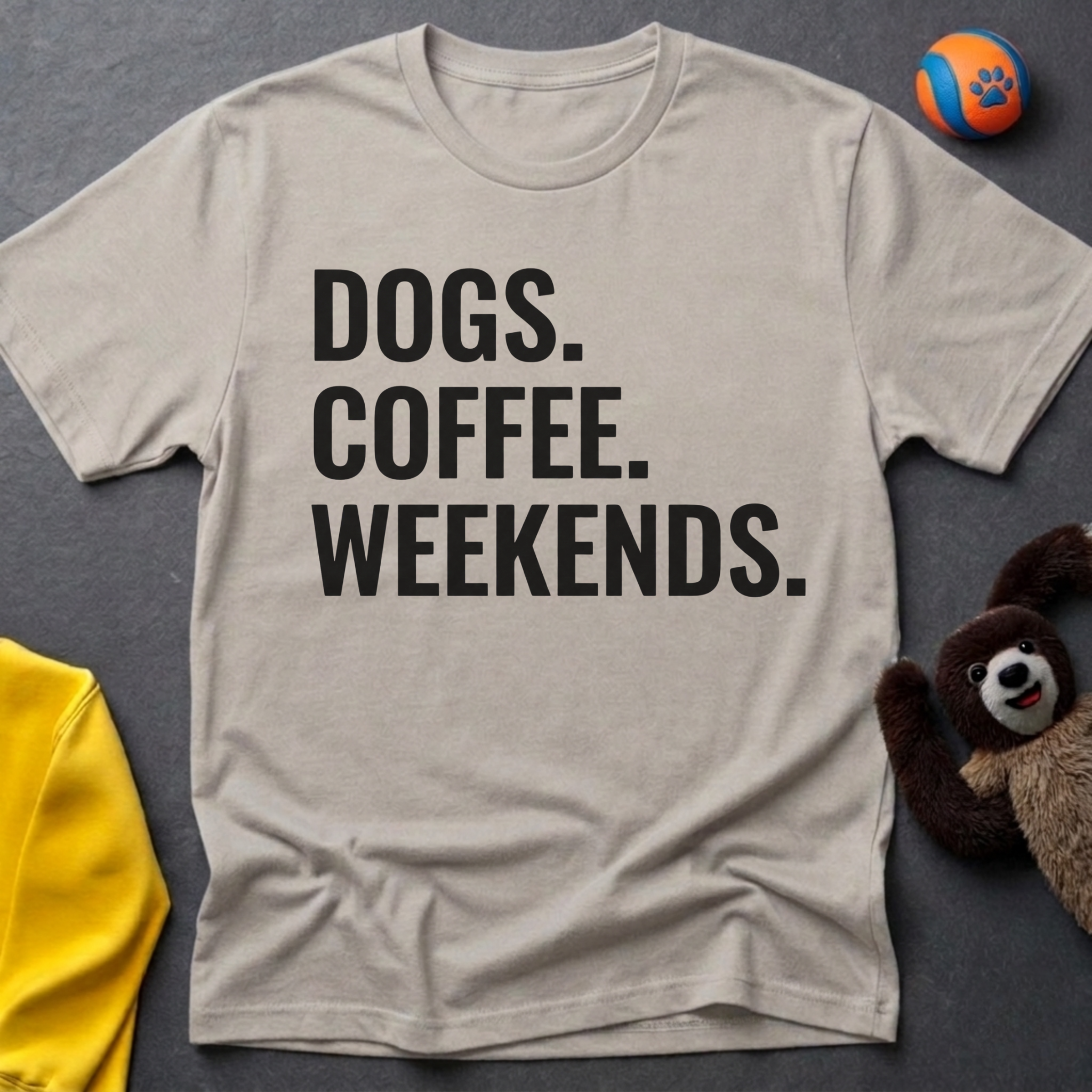 Dogs. Coffee. Weekends. T-shirt