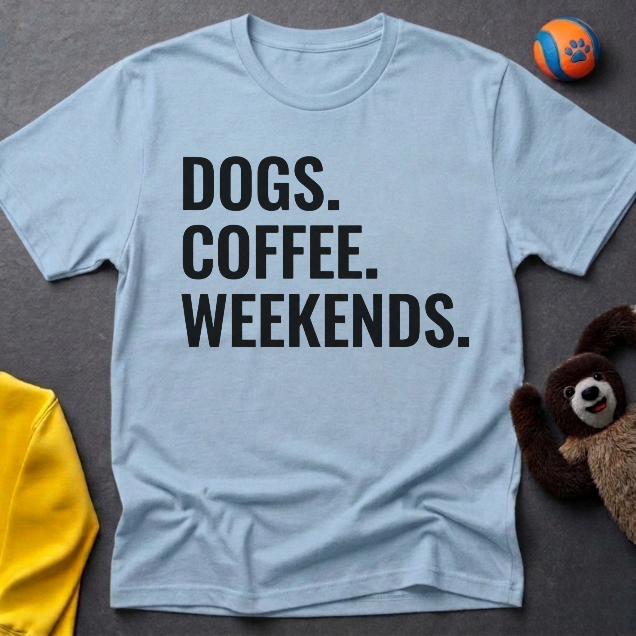Dogs. Coffee. Weekends. T-shirt