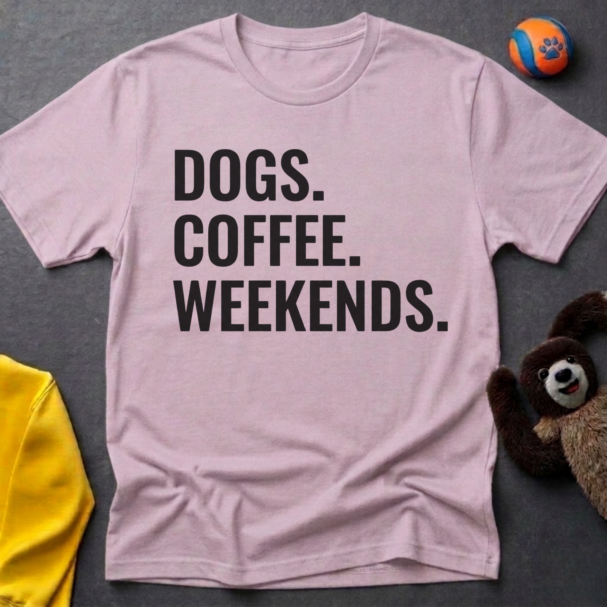 Dogs. Coffee. Weekends. T-shirt