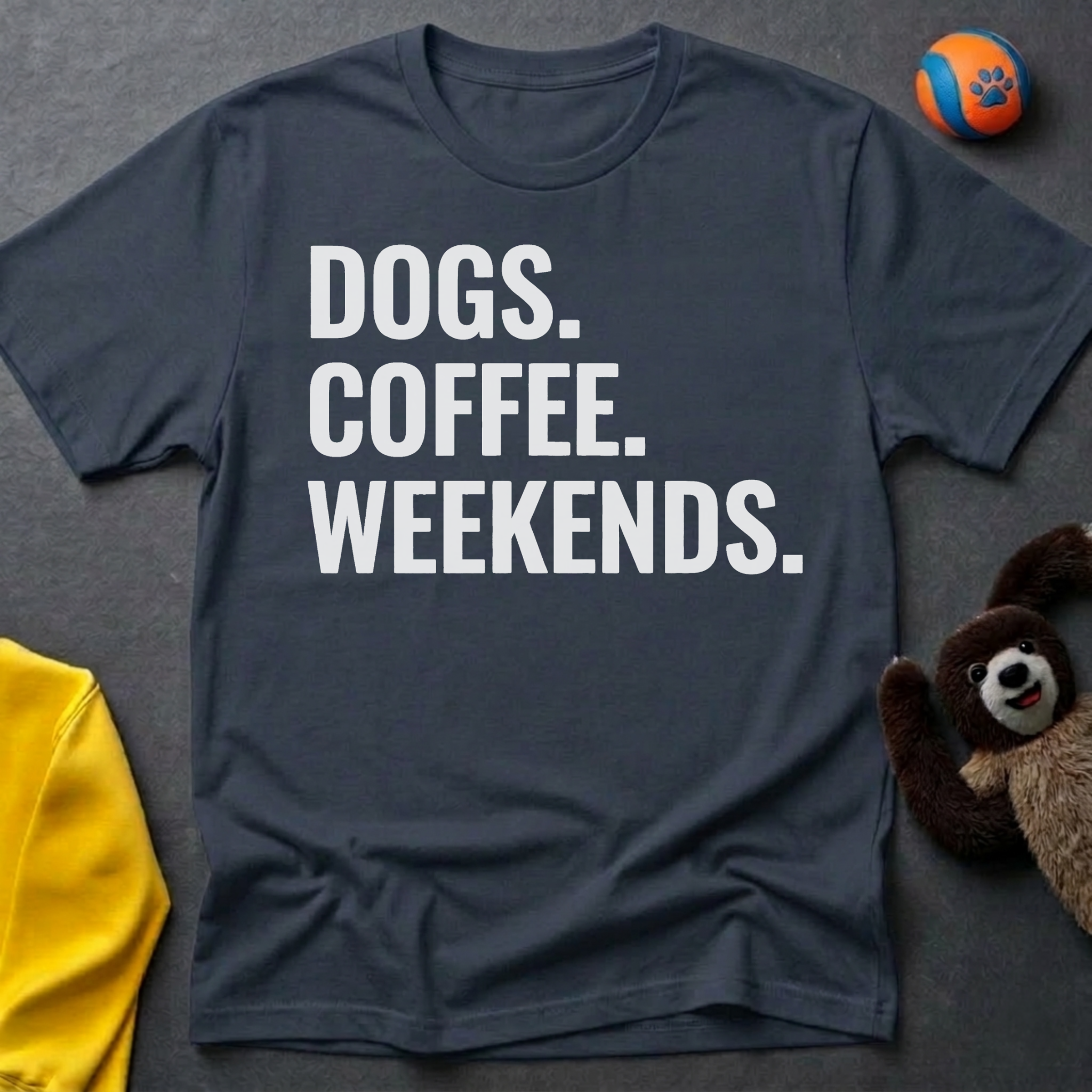 Dogs. Coffee. Weekends. T-shirt
