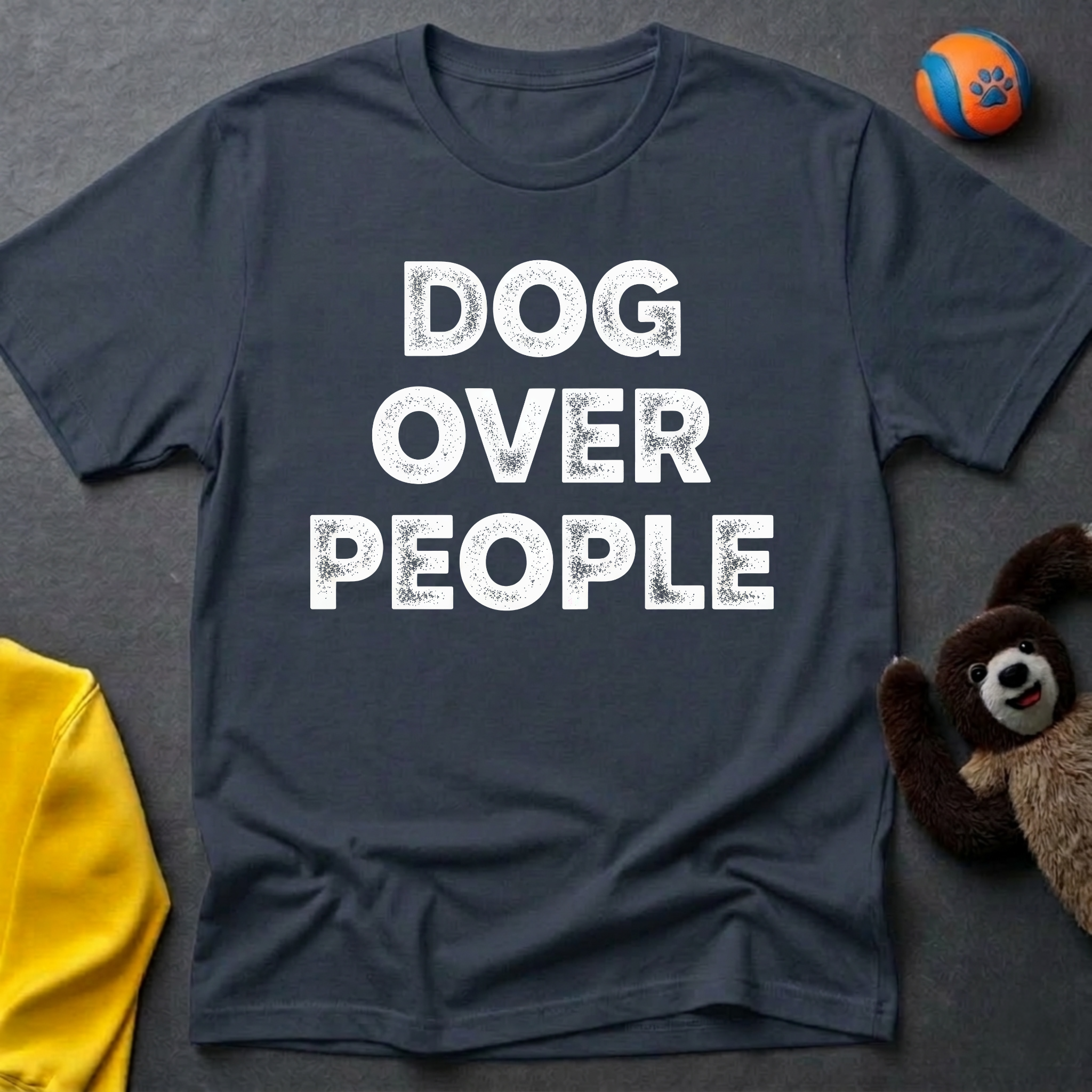 Dog Over People Stencil T-shirt