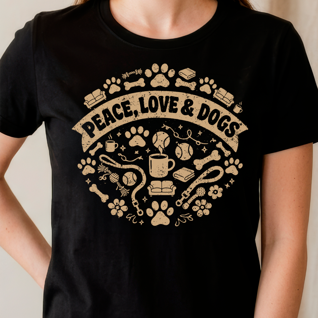 Peace, Love & Dogs - Cozy Set T-shirt