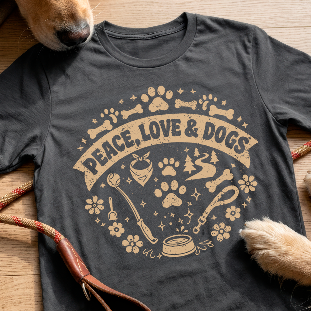 Peace, Love & Dogs - Outdoor Set T-shirt