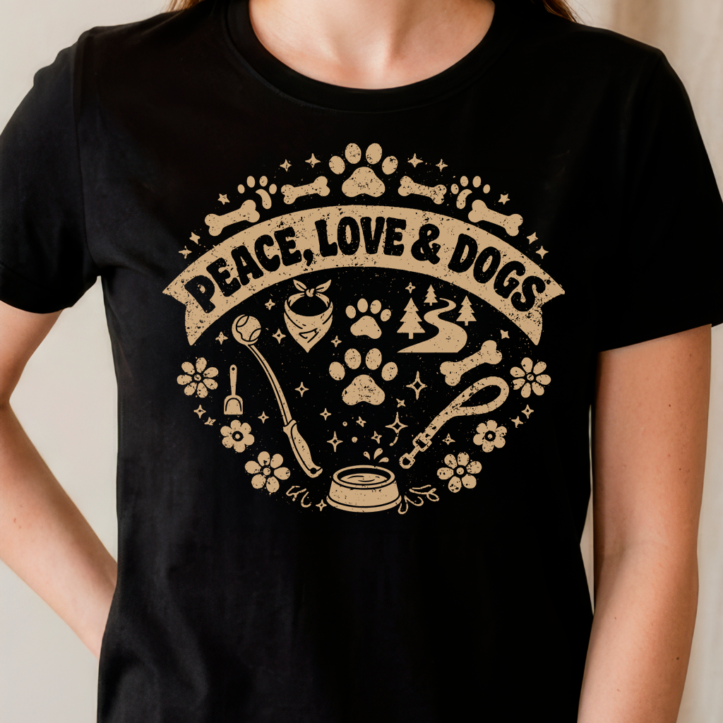 Peace, Love & Dogs - Outdoor Set T-shirt