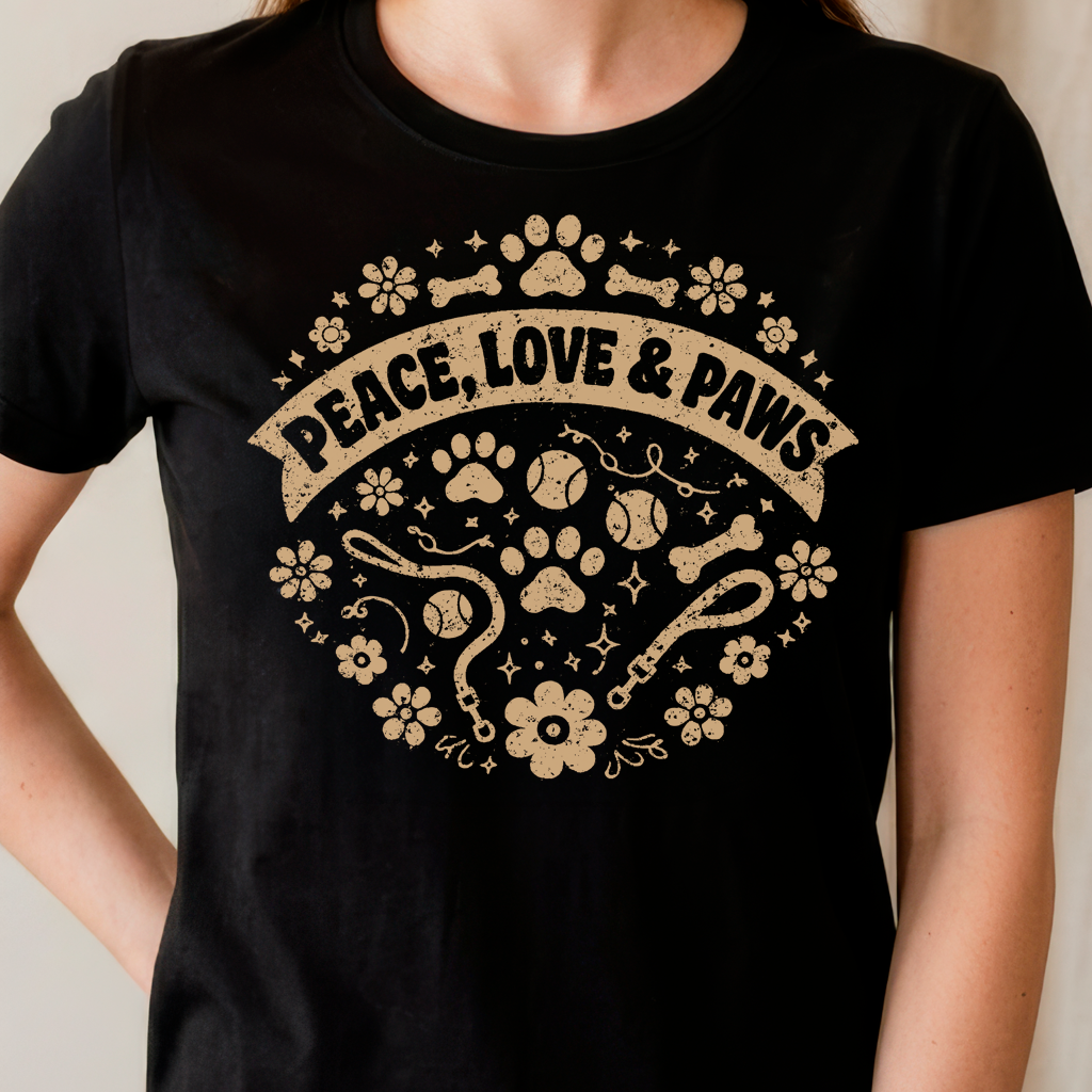 Peace, Love & Paws T-shirt