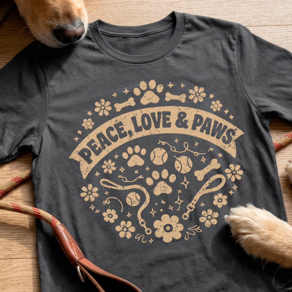 Peace, Love & Paws T-shirt