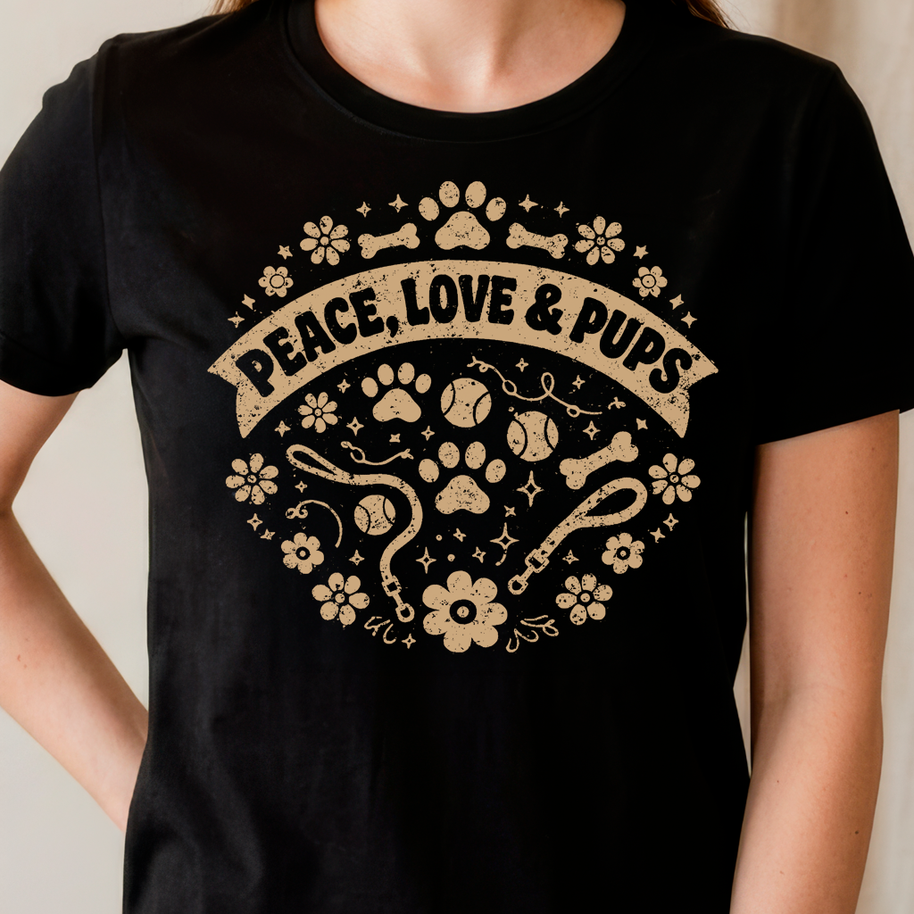 Peace, Love & Pups T-shirt
