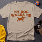 My Dog Walks Me Graphic T-Shirt