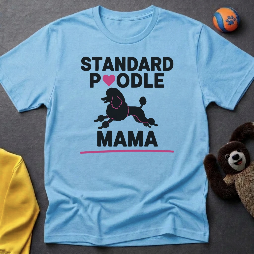 Standard Poodle Heart Mama T-Shirt