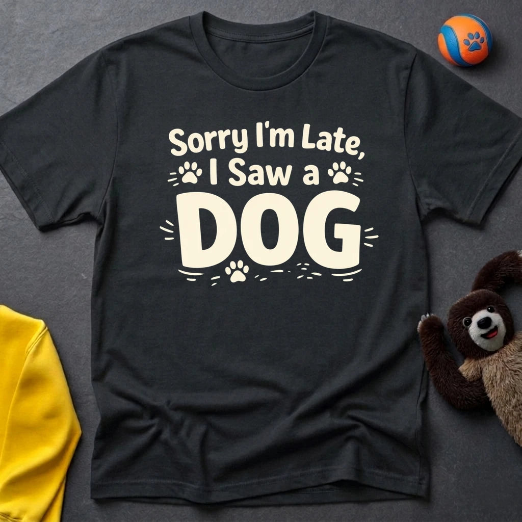 Sorry I'm Late, I Saw a Dog T-Shirt