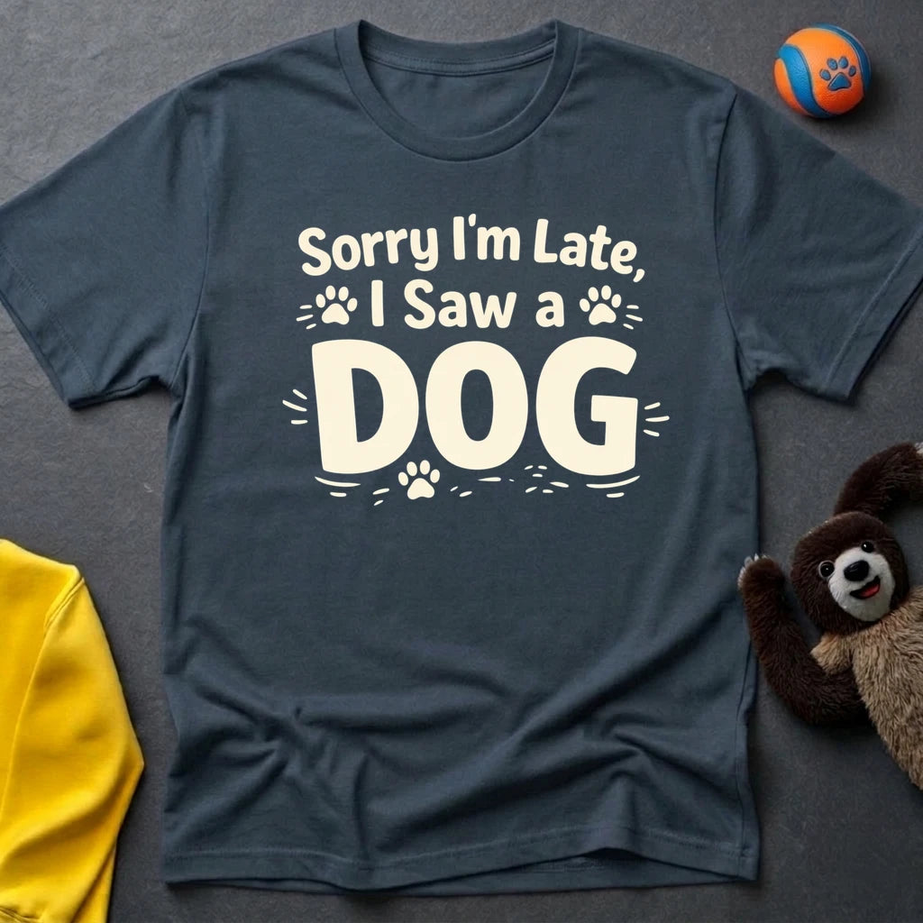 Sorry I'm Late, I Saw a Dog T-Shirt