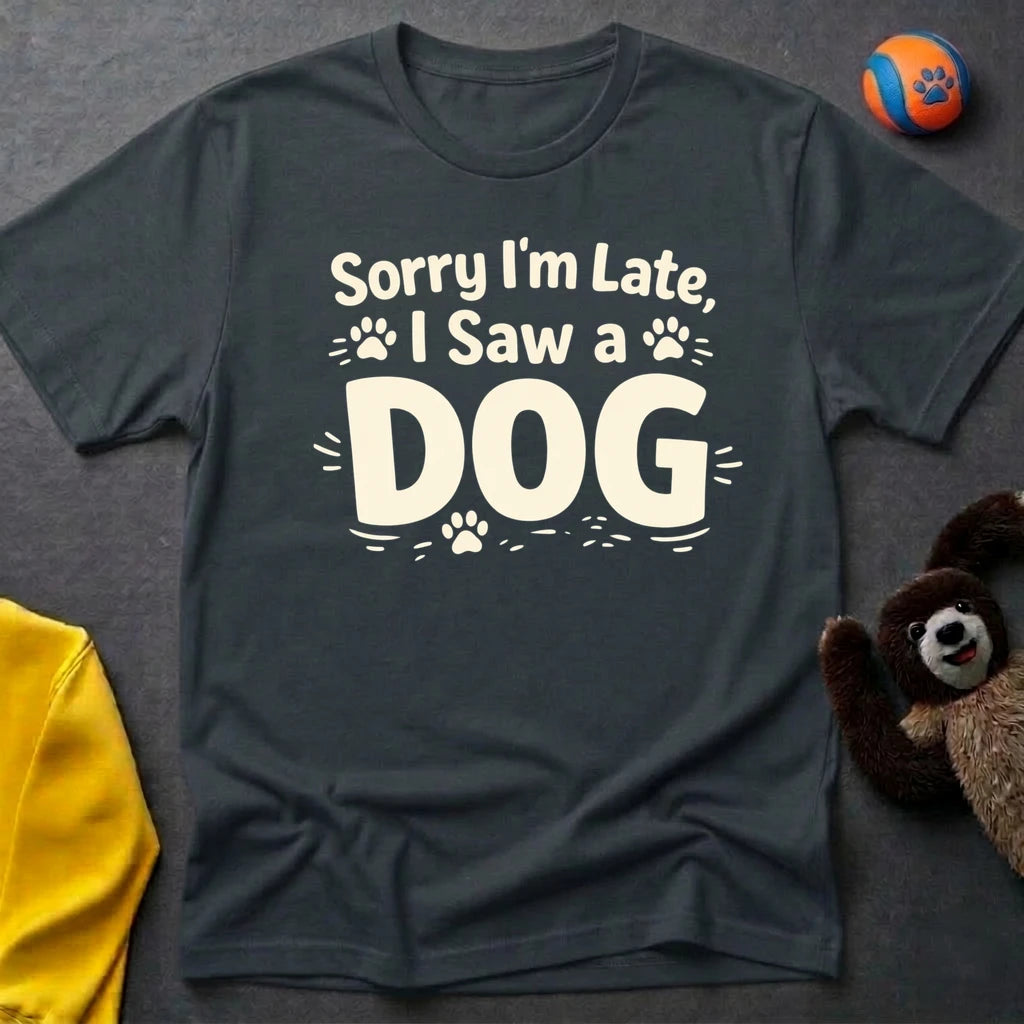 Sorry I'm Late, I Saw a Dog T-Shirt