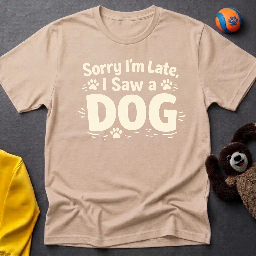 Sorry I'm Late, I Saw a Dog T-Shirt