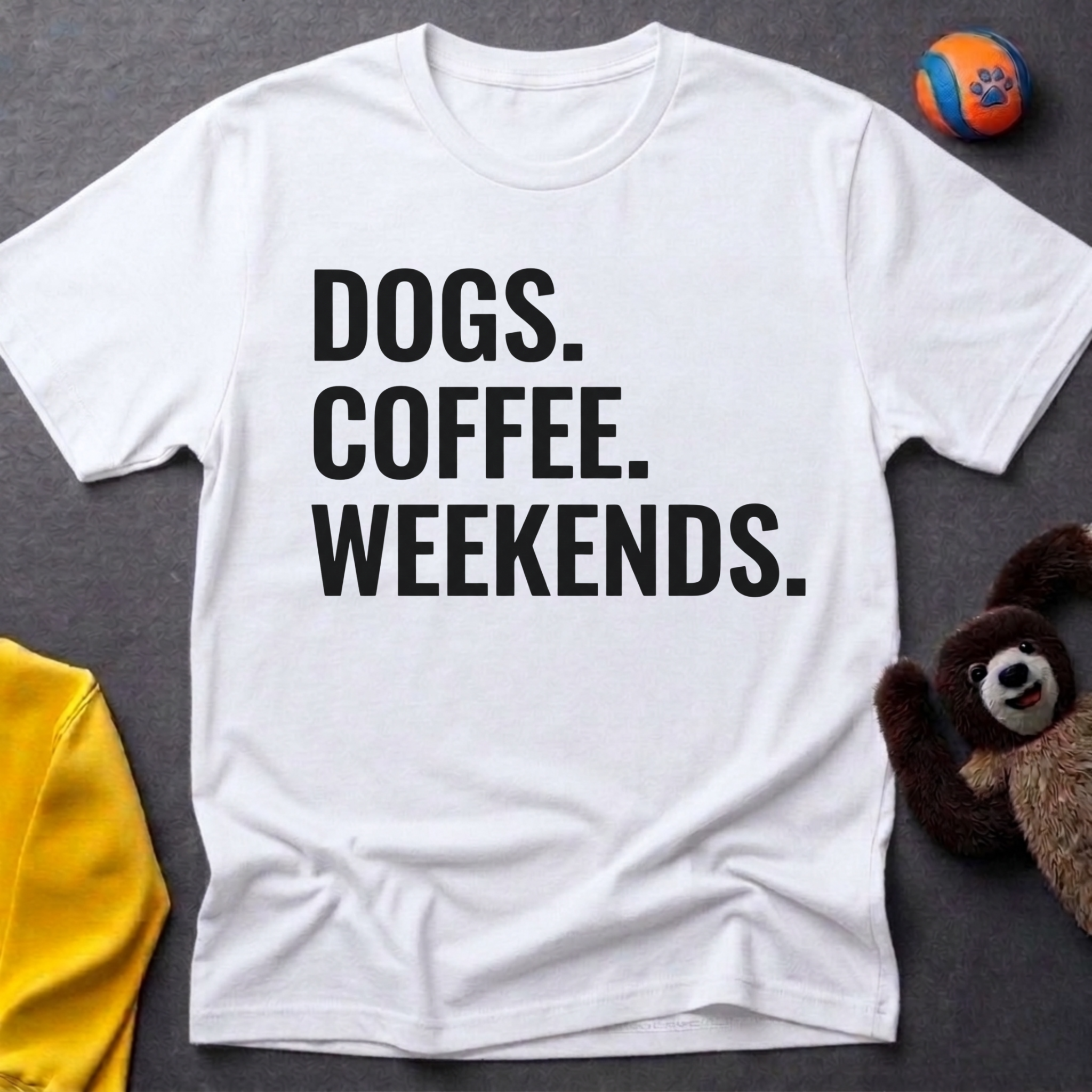Dogs. Coffee. Weekends. T-shirt